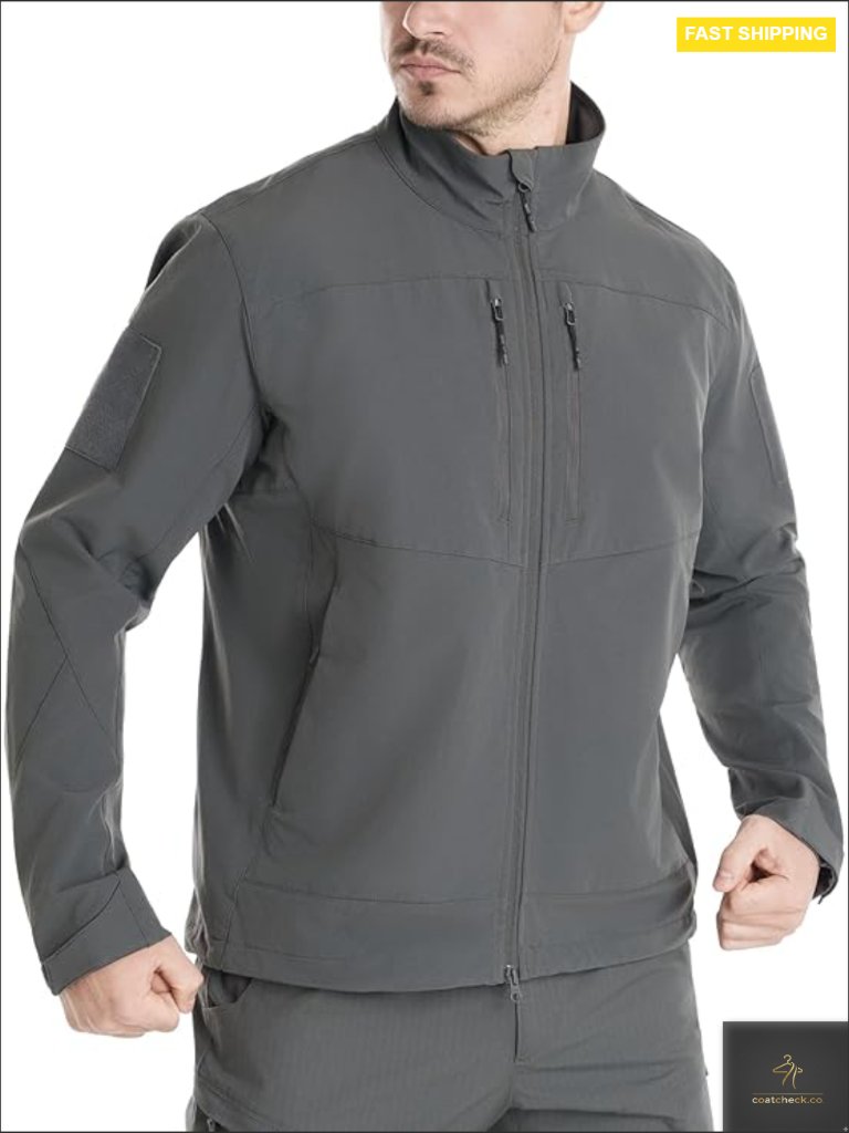 Men's Lightweight Waterproof Softshell Jacket Tactical Rain Windbreaker Hiking